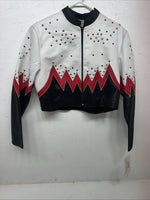 New Women’s 1849 Authentic Ranchwear White Red Short Show Jacket XL WW-27