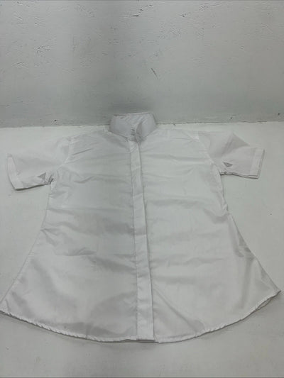 New Women’s White Tough 1 Comfort Riders Short Sleeve English Shirt. 34 G-57