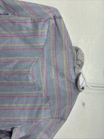 New Kids Kid Kountry Purple Stripe Long Sleeve Pearl Snap Size 10 TT-86