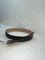 New Black Genuine Leather Stitched 34” Belt #800 Z-158