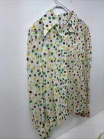 New Women’s H Bar C Polkadot Long Sleeve Pearl Snap Size 38 II-77