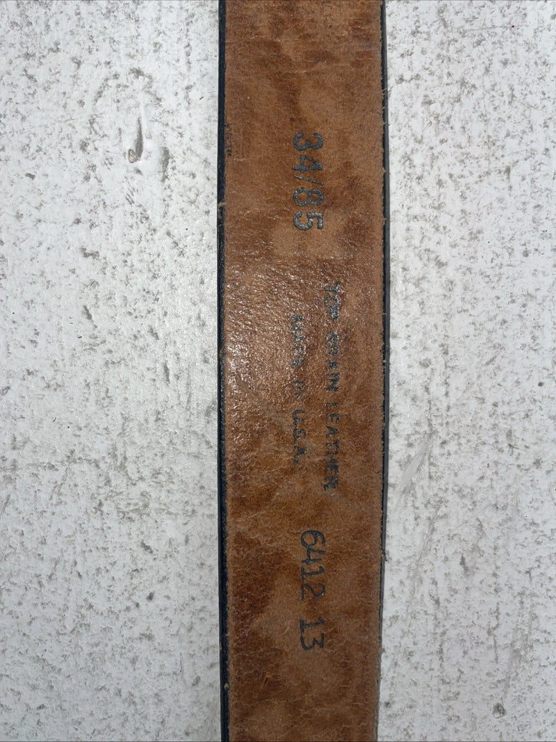 New Brown Genuine Leather Chambers Eagle Tooled 34” Belt #6412-13 Z-22