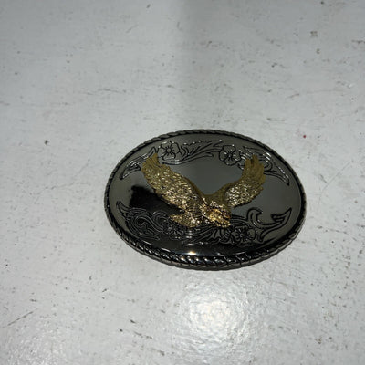 New Women’s Western Express Inc Gold Silver Buckle With Eagle. ME-30 A-129