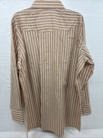 New Men’s White Horse Gold Black Stripe Long Sleeve Pearl Snap 2XL H-30