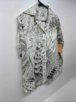 New Woman Dickson Jenkins Deigned Long Sleeve Pearl Snap Size 34 LL-11