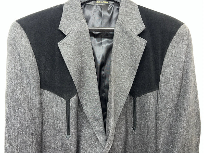 New Men’s Circle S Gray Suit Jacket 52L #24244 V-600