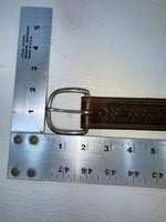 New Brown Genuine Leather Tooled 34” Belt #CL693 Z-163