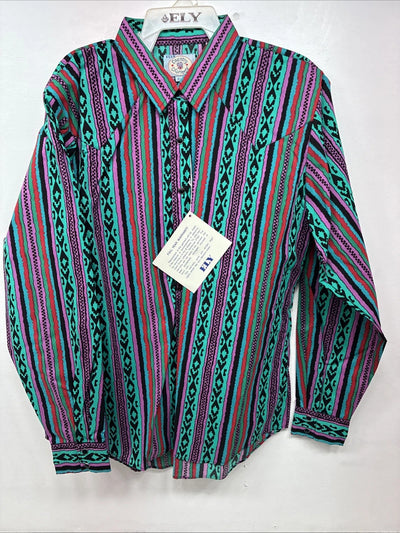 New Women’s Country Charmers Multicolor Long Sleeve Pearl Snap XL II-57