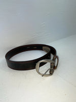New Black Genuine Leather Red Stitching 32” Belt #9256 JJ-54