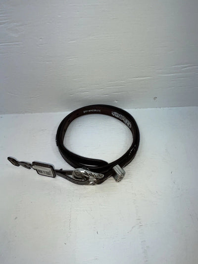 New Brown Genuine Leather Nocona Silver Pendent 32” Belt #3216244 Z-143