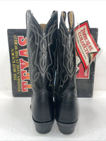 New Men’s Black Texas Brand Cowboy Boots. M 610 10 D. 6-37
