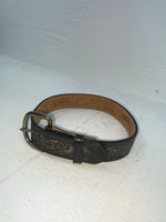 New Black Genuine Leather Nocona Tooled 18” Belt #331 NN-72