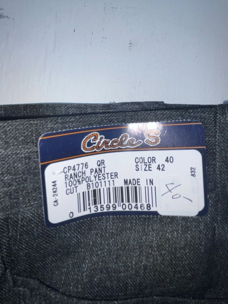 New Vintage Black Circle S Polyester Pants #CP4776 OO-14