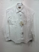 New Kids ELY Classic White Long Sleeve Pearl Snap Size 12 CC-113