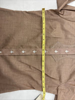 New Women’s Panhandle Slim Brown Long Sleeve Button Up Size 30 KK-68