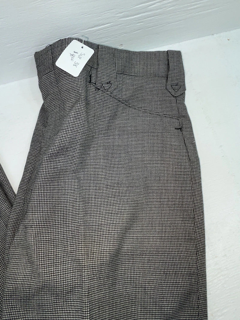 New Vintage Black Speckled Circle S Polyester Pants #CP6740 XX-113