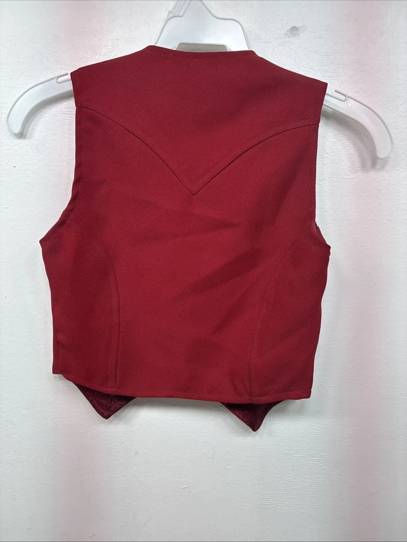 New Kids Dickson Jenkins Red Vest Button Up Size 8 Girls TT-53