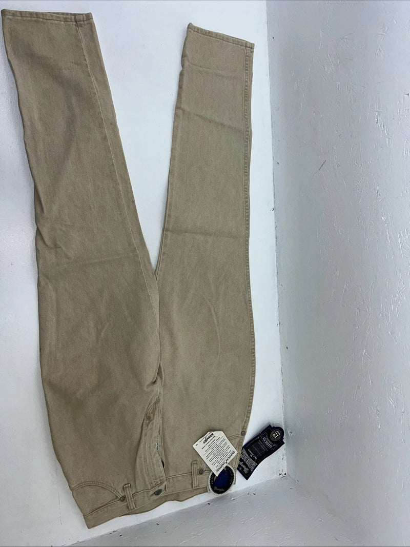 New Women’s Tan Bareback Wrangler Classic Fit Denim Jeans. 13/14x32 H-19