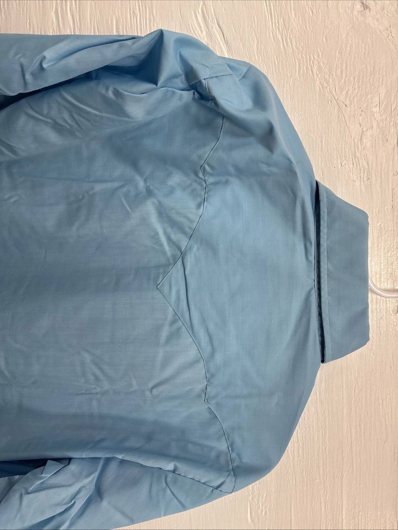 New Men’s Dickson Jenkins Blue Long Sleeve Pearl Snap 16 Large AA-118