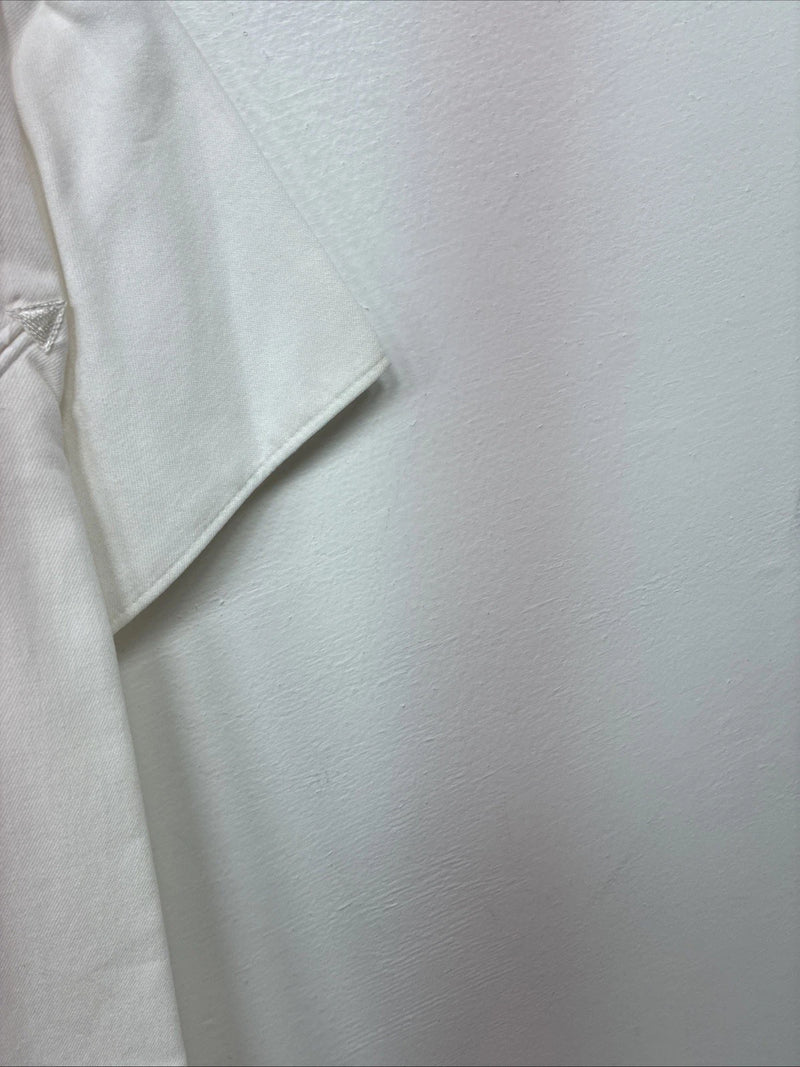 New Women’s Denũm Jeans White Short Sleeve Pearl Snap Shirt Small MM-72