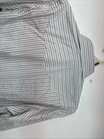 New Women’s White Horse Gray Stripe Long Sleeve Pearl Snap Small DD-117
