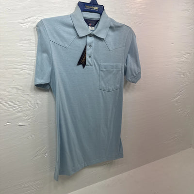 New Men’s Panhandle Slim Blue short sleeve polo Small B-59