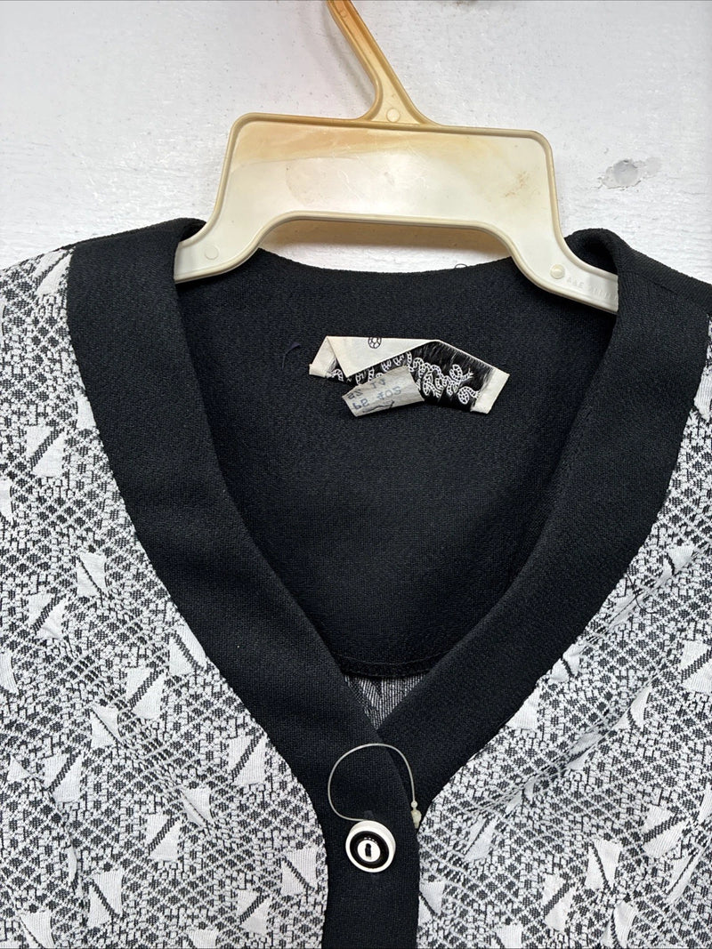 New Women’s Western Heritage Black White Show Vest Button Up Size 14 YY-112