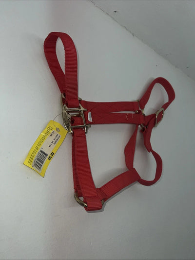 New Tex Tan Red Nylon Horse Halter Full #0723832 LLL-600