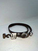 New Brown Genuine Leather Nocona Silver Pendent 30” Belt #3216215 NN-23