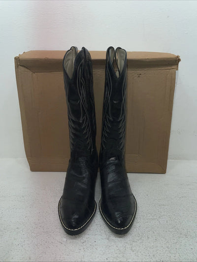 New Men’s Black Bronco Cowboy Boots. 1920 7 E E. 1-54