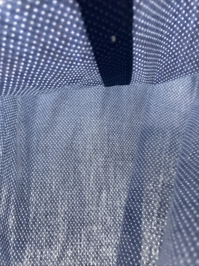 New Women’s Panhandle Slim Blue Polkadot Long Sleeve Button Up Size 32 3B-5