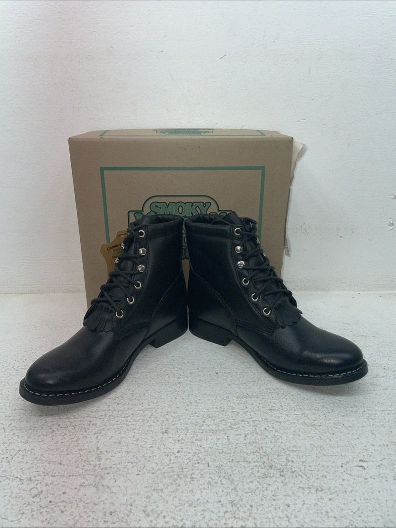 New Kids Black Lace Up Smoky Mountain Cowboy Boots. 3009 C 3. 22-5