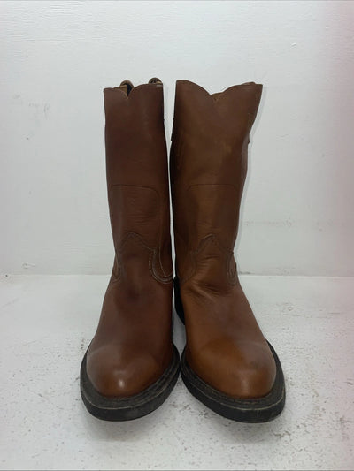 New Men’s Brown Rodeo Cowboy Boots. 9332 10.5 10 1/2 D. 7-77