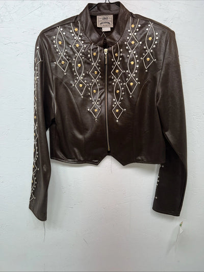 New Women’s 1849 Authentic Ranchwear Brown Western Show Short Jacket Small H-602