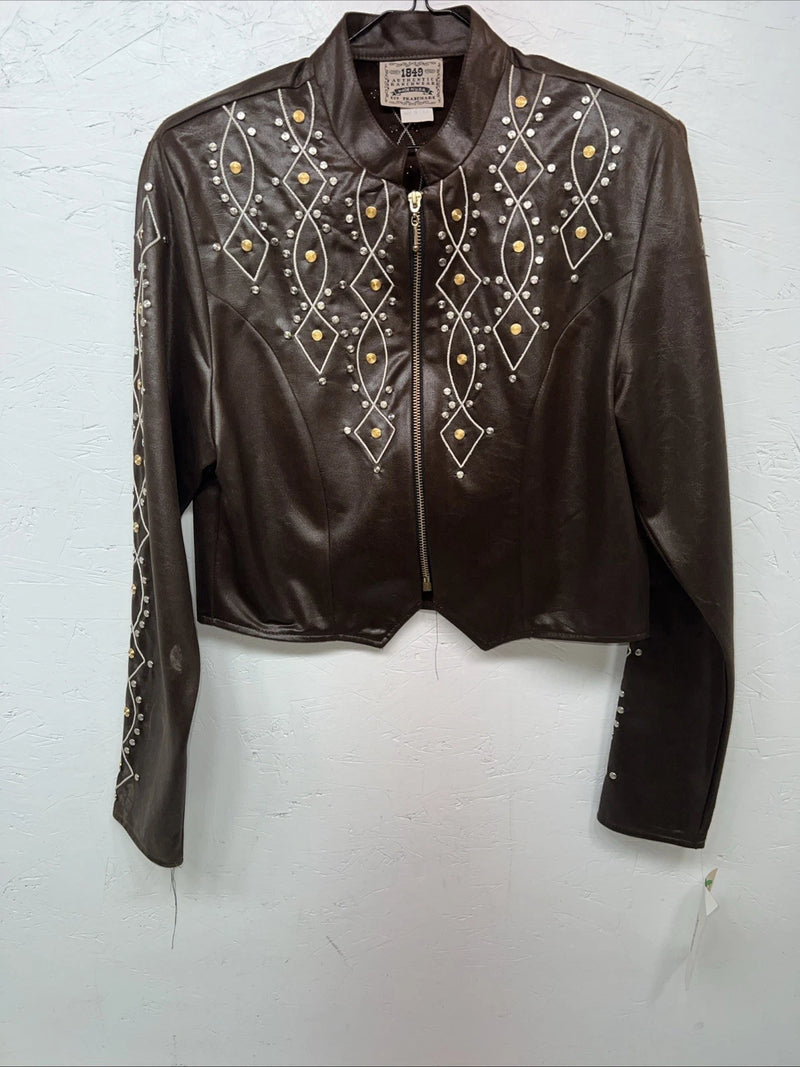New Women’s 1849 Authentic Ranchwear Brown Western Show Short Jacket Small H-602