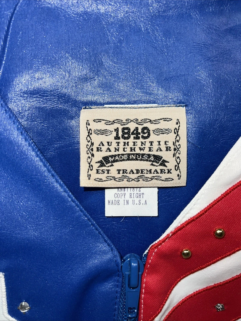 New Women’s 1849 Authentic Ranchwear XXXL Bkue White Red USA Show Vest WW-43