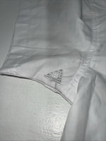 New Men’s White Cambrai Short Sleeve English Riding Shirt. Small G-37