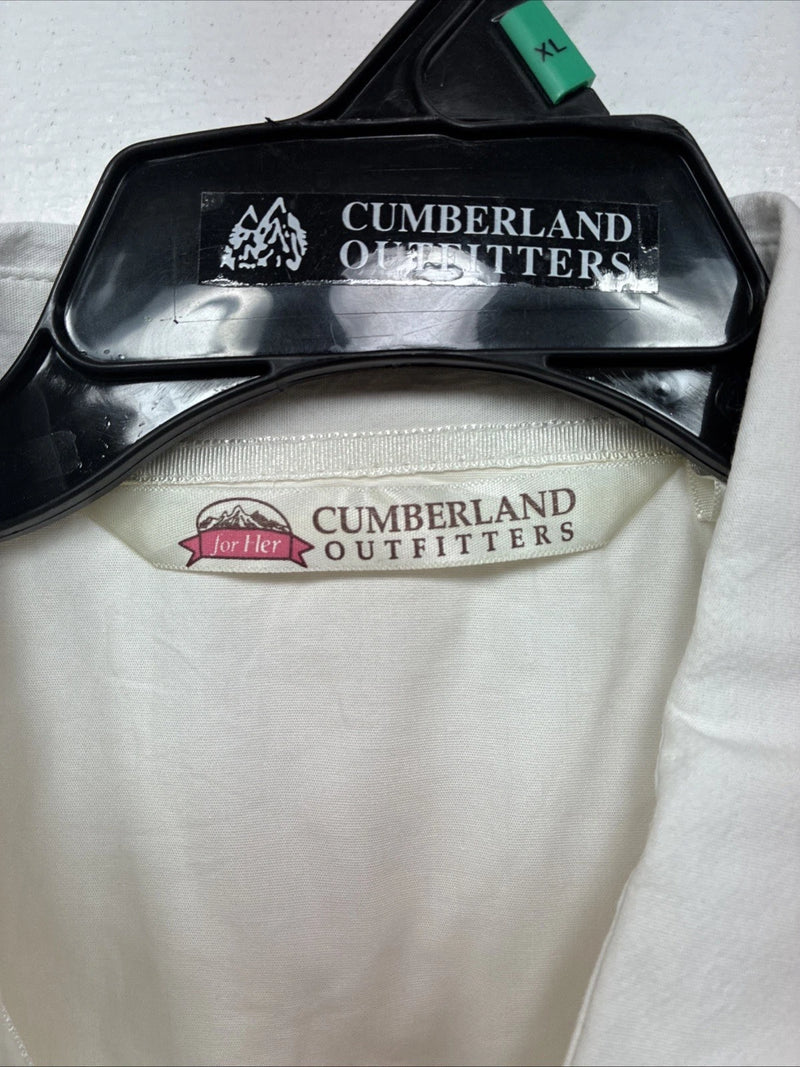 New Women’s Cumberland White Gem Long Sleeve Pearl Snap Size XL KK-84