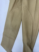 Now Women’s ABETTA Tan English Breeches w Knee Patch. 24 L C-37