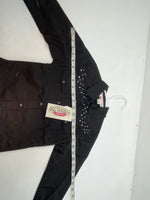 New Women’s Black Cumberland Outfitters Long Sleeve Button Up Shirt S 3B-109