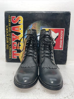 New Men’s Gray Lace Up Texas Brand Cowboy Boots. 8852 10 E E. 7-35