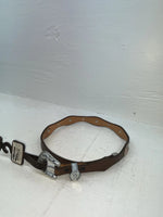 New Brown Genuine Leather Nocona Silver Pendent 26” Belt #3016602 NN-84