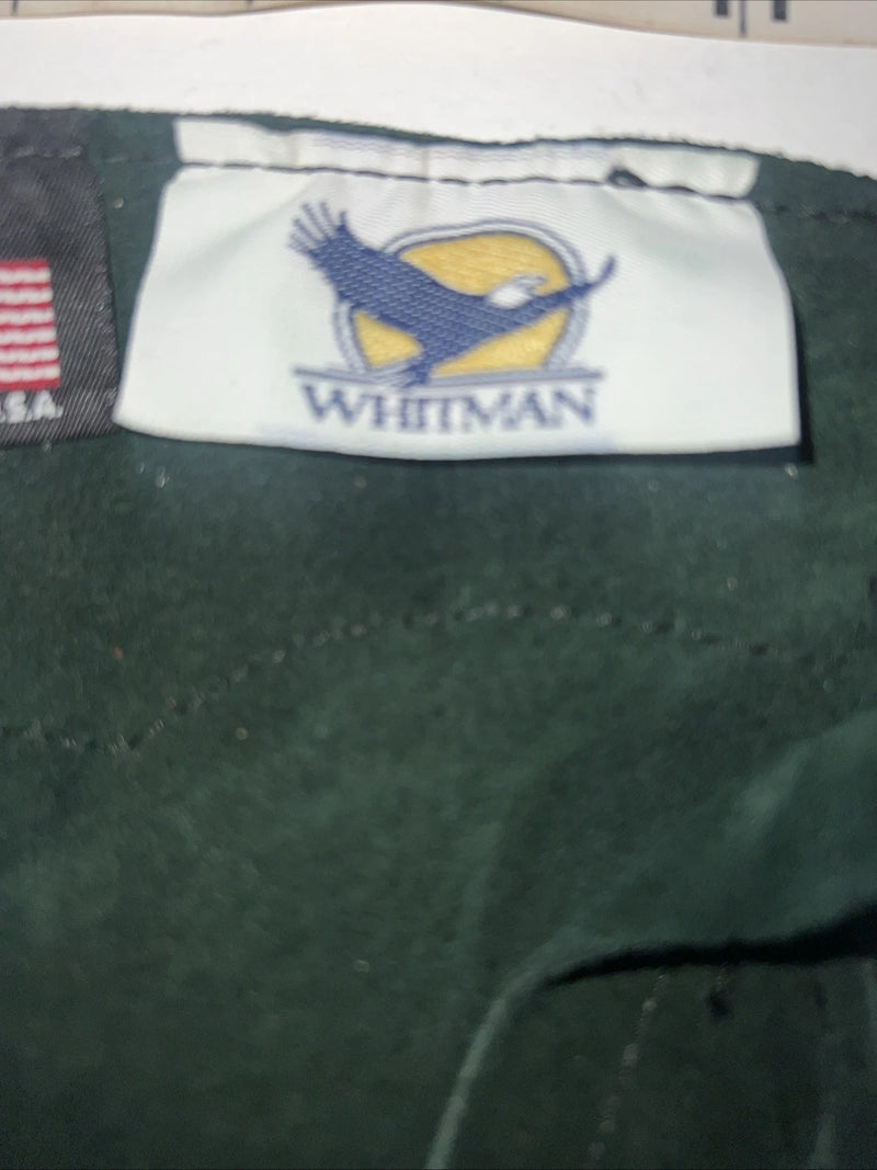 NOS Green Whitman Show Chaps With Fringe Adjustable Waist 44” L-23