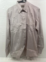 New Men’s ELY cattleman Striped Long Sleeve Pearl Snap 15 X 34 Medium B-126