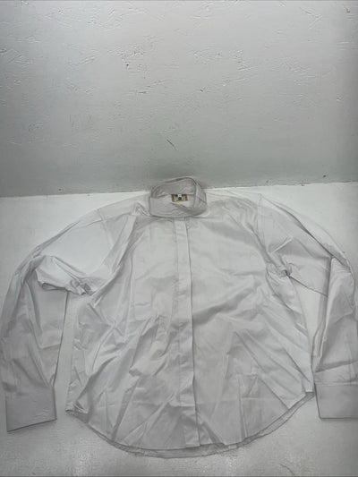 New Women’s White Comfort Riders Long Sleeve English Shirt. 40 D-35