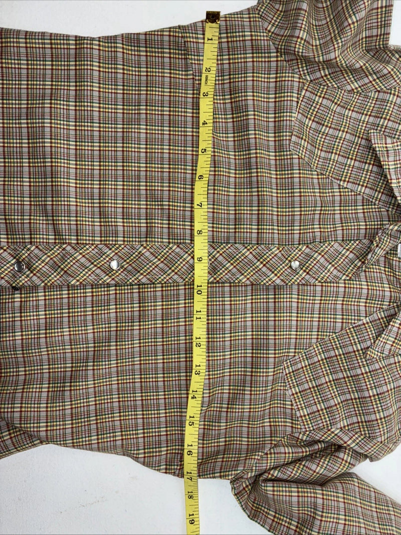 New Kids Dickson Jenkins Multicolor Plaid Long Sleeve Pearl Snap Large DD-105