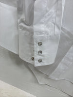 New Men’s ELY Cattleman White Long Sleeve Pearl Snap 16.5 X 36 Large CC-38