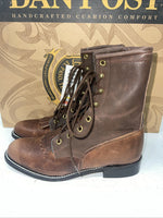 New Women’s Brown Lace Up Dan Post Cowboy Boots. 6.5 6 1/2 M. 19-52