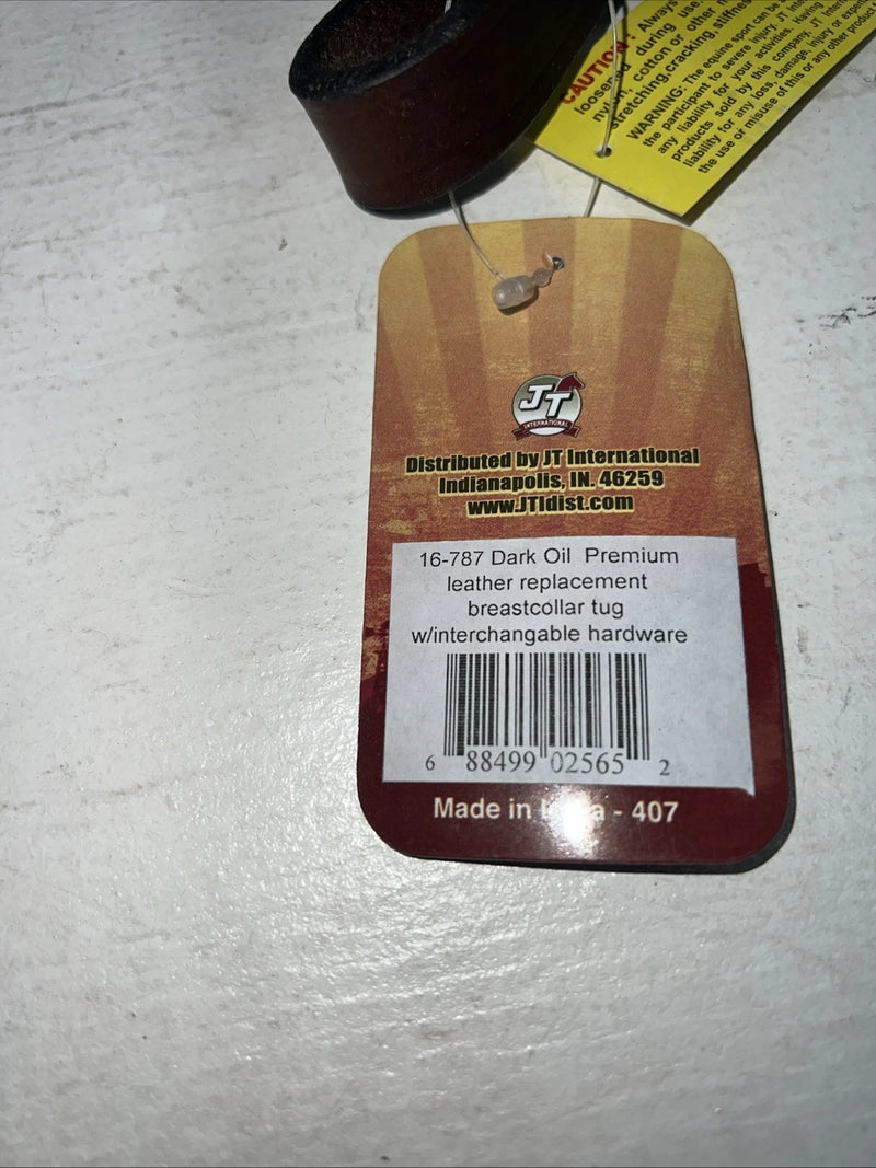 New Tough 1 Brown Leather Replacement Breastcollar Tug #16-787 FF-27