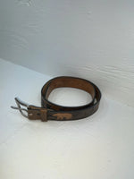 New Brown Genuine Leather Chambers Tooled 34” Belt #6381/13 Z-131